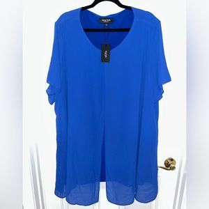 Womens Arna York / Avenue short sleeve tunic overlay size 26/28 new w/ tag